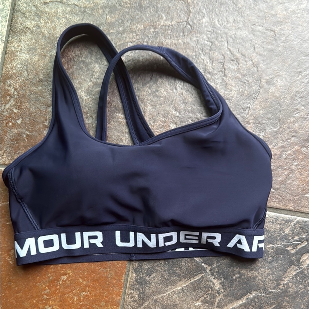 Under Armour Blue Seamless Sports Bra Medium Support